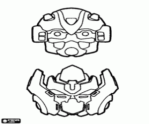 desenho de Duas cabeças de Transformers para colorir
