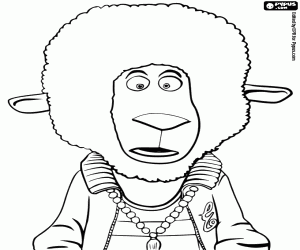 desenho de Eddie Noodleman, uma ovelha de Sing para colorir