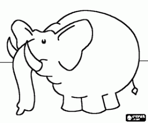desenho de Elefante gordo para colorir