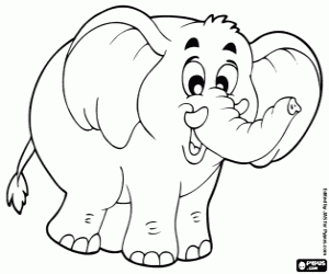 desenho de Elefante para colorir