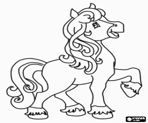desenho de Elegante cavalo novo para colorir