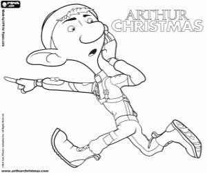desenho de Um elfo de Arthur Christmas para colorir