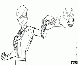 desenho de Eli Shane e Burpy, SlugTerra para colorir