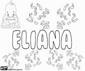 desenho de Eliana, nome para menina para colorir