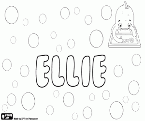 desenho de Ellie, diminutivo para colorir
