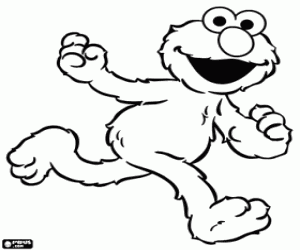 desenho de Elmo sorridente para colorir