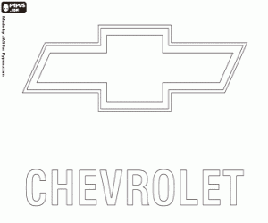 desenho de Emblema Chevrolet para colorir