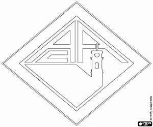 desenho de Emblema da Académica de Coimbra para colorir