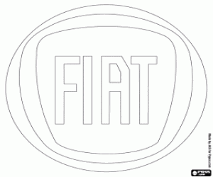 desenho de Emblema da FIAT para colorir