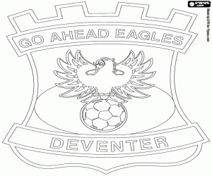 desenho de Emblema da Go Ahead Eagles para colorir