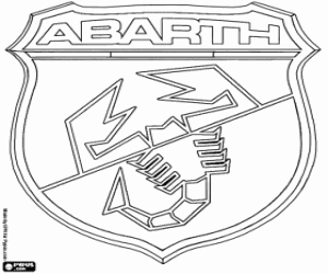 desenho de Emblema da marca Abarth para colorir