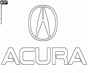 desenho de Emblema da marca Acura para colorir