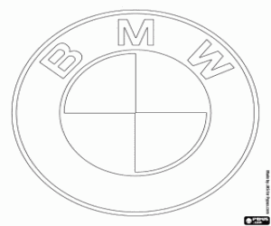 desenho de Emblema da marca BMW para colorir