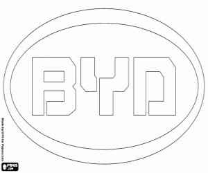 desenho de Emblema da marca BYD Auto para colorir