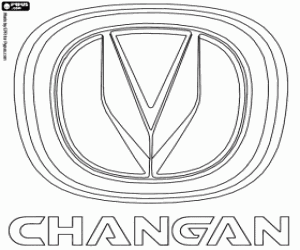 desenho de Emblema da marca Changan para colorir