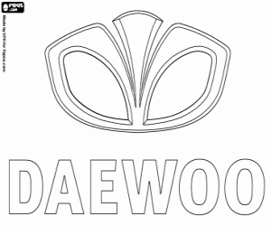 desenho de Emblema da marca Daewoo para colorir