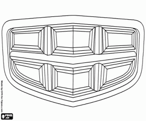 desenho de Emblema da marca Emgrand para colorir