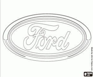 desenho de Emblema da marca Ford para colorir