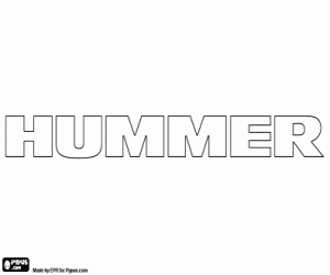 desenho de Emblema da marca Hummer para colorir
