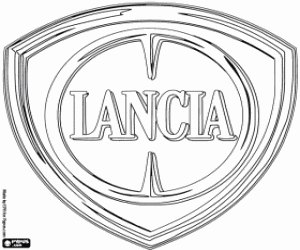 desenho de Emblema da marca Lancia para colorir