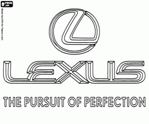 desenho de Emblema da marca Lexus para colorir