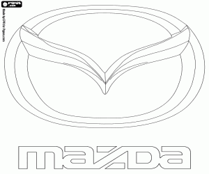 desenho de Emblema da marca Mazda para colorir