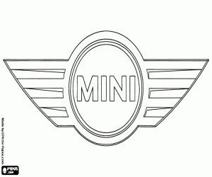 desenho de Emblema da marca Mini para colorir