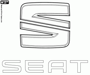 desenho de Emblema da marca SEAT para colorir