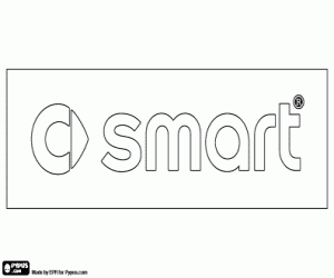 desenho de Emblema da marca Smart para colorir