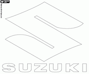 desenho de Emblema da marca Suzuki para colorir