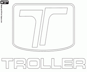 desenho de Emblema da marca Troller para colorir