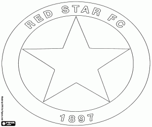 desenho de Emblema da Red Star FC para colorir