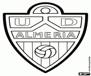 desenho de Emblema da UD Almería para colorir