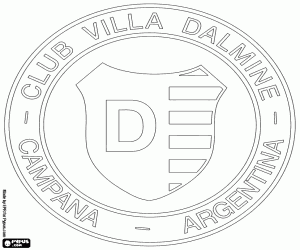 desenho de Emblema da Villa Dalmine para colorir