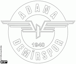 desenho de Emblema de Adana Demir SK para colorir