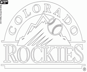 desenho de Emblema de Colorado Rockies para colorir