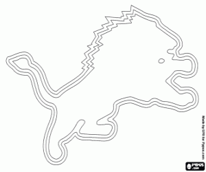 desenho de Emblema de Detroit Lions para colorir