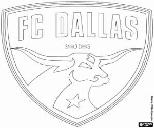 desenho de Emblema de FC Dallas para colorir