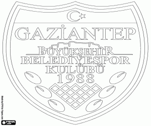 desenho de Emblema de Gaziantep BB SK para colorir
