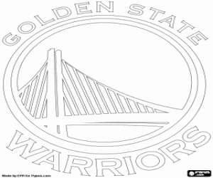 desenho de Emblema de Golden State Warriors para colorir