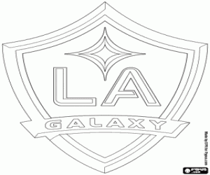 desenho de Emblema de Los Ángeles Galaxy para colorir