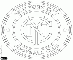 desenho de Emblema de New York City FC para colorir