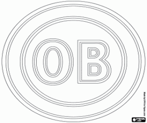 desenho de Emblema de Odense BK para colorir