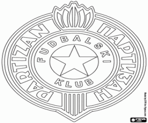 desenho de Emblema de Partizan Belgrado para colorir