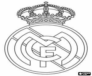 desenho de Emblema de Real Madrid para colorir