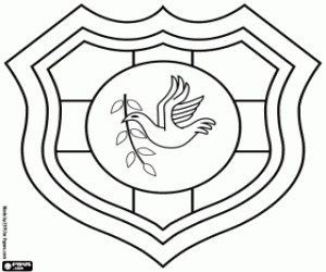 desenho de Emblema de time de rugby de Tonga para colorir