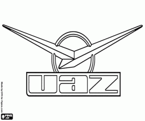 desenho de Emblema de UAZ para colorir