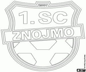 desenho de Emblema do 1. SC Znojmo FK para colorir