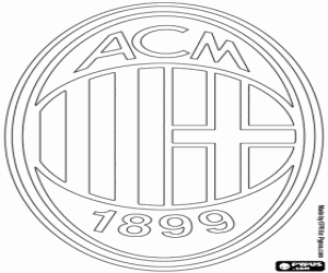 desenho de Emblema do AC Milan para colorir