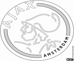 desenho de Emblema do Ajax para colorir